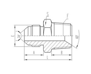 美制JIC螺紋74°錐面密封過渡接頭